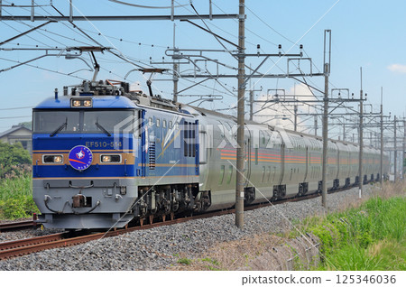 Tohoku Main Line, Kurihashi-Higashiwashimiya, JR East, EF510-514 (Tabata) + E26 series (Oku), Cassiopeia 125346036
