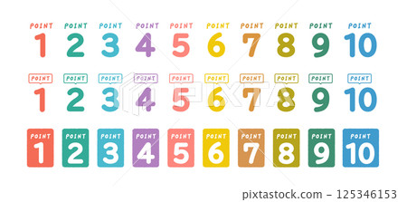 數字點圖示手繪樣式集 數字點圖示手繪樣式集 125346153