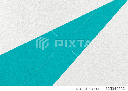 Texture old craft white and cyan color paper background, macro. Structure vintage turquoise abstract cardboard 125346322