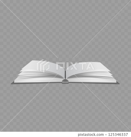 Open Book with Blank Pages - Vector Open Book with Blank Pages - Vector 125346337