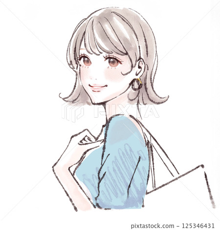 Illustration material of women and girls 125346431