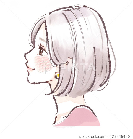 Illustration material of women and girls 125346460