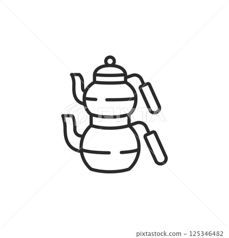 Double teapot icon 125346482