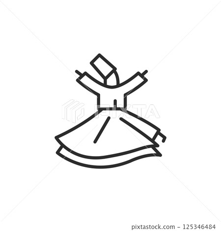 Dervish dancer icon Dervish dancer icon 125346484