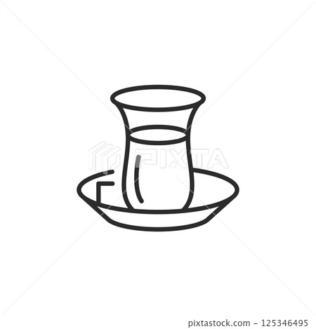 Turkish tea icon 125346495