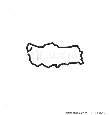 Turkey Map Icon 125346520