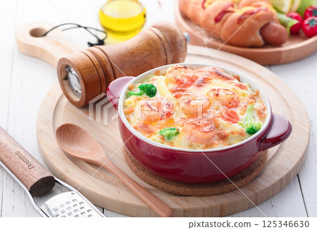 酥脆烤蝦焗菜 125346630