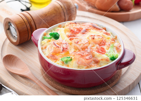 酥脆烤蝦焗菜 125346631