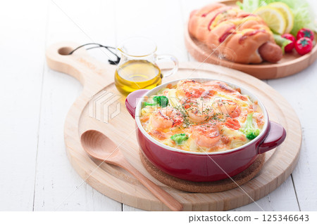 酥脆烤蝦焗菜 125346643
