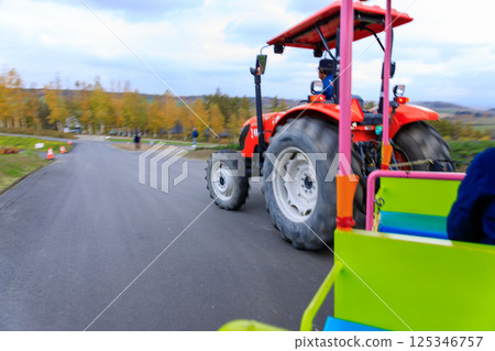 Colorful hill scenery in Hokkaido 125346757