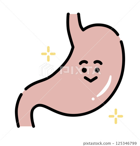 Healthy stomach character Healthy stomach character 125346799