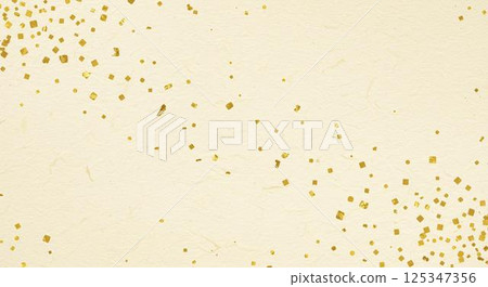 Luxury Japanese-style texture background of traditional Japanese paper with gold leaf falling 125347356