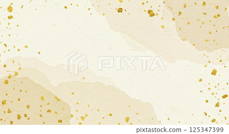 傳統日本紙與金箔飄落的奢華日式紋理背景 125347399