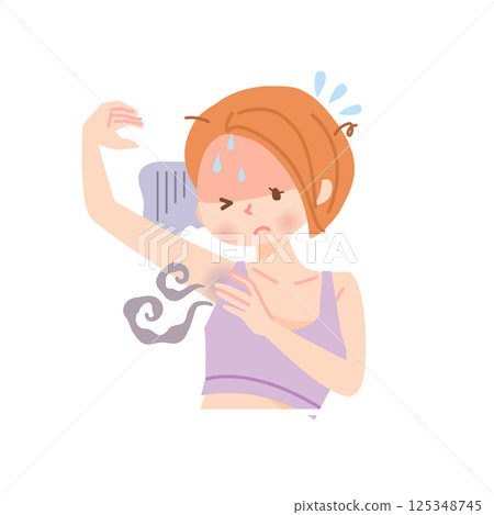 Women who are concerned about their underarm odor 125348745