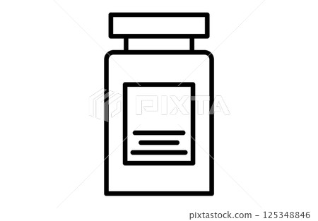 Simple vector illustration icon of supplements and medicine bottles 125348846