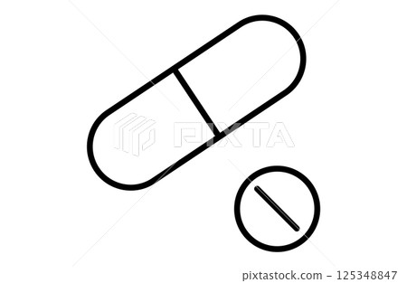 Supplements, tablets, medicines vector illustration icon simple 125348847