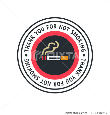 No smoking sticker, label no smoking in this area No smoking sticker, label no smoking in this area 125348967