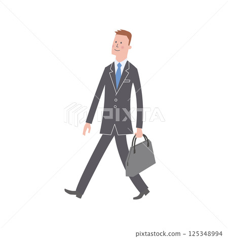 A businessman walking with a bag 125348994