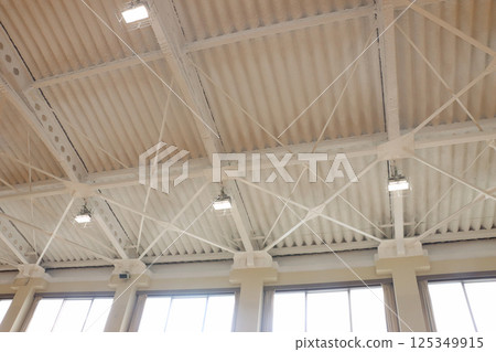 防震：拆除天花板的小學體育館 125349915