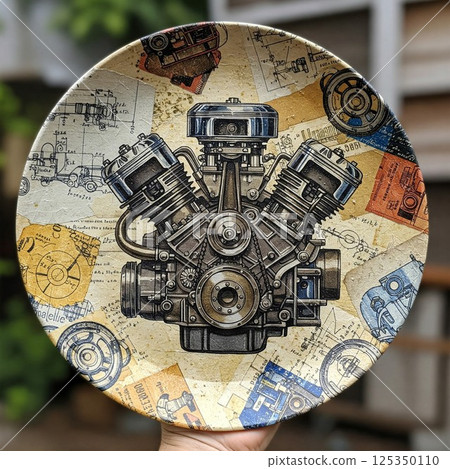 Plate design (engine) 125350110