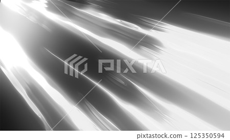 Abstract black and white light streaks moving diagonally, creating a futuristic and dynamic visual effect Abstract black and white light streaks moving diagonally, creating a futuristic and dynamic visual effect 125350594