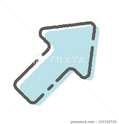 Loose arrow icon rising Loose arrow icon rising 125350729