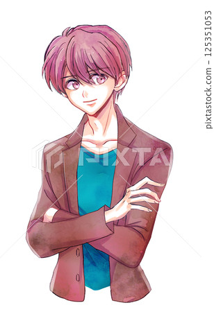 Man with arms crossed, smiling Man with arms crossed, smiling 125351053