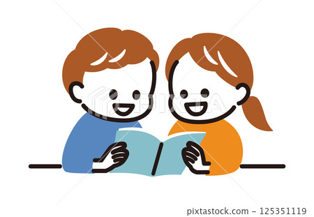 Friends reading books together 125351119