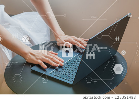 Internet security, data protection, personal information, cyber security, personal information protection image, digital Internet security, data protection, personal information, cyber security, personal information protection image, digital 125351488