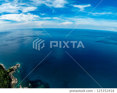 Beautiful landscape summer sea beach nature background,Amazing waves texture background, Aerial view wide angle sea background Beautiful landscape summer sea beach nature background,Amazing waves texture background, Aerial view wide angle sea background 125352418