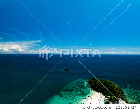 Beautiful landscape summer sea beach nature background,Amazing waves texture background, Aerial view wide angle sea background Beautiful landscape summer sea beach nature background,Amazing waves texture background, Aerial view wide angle sea background 125352424