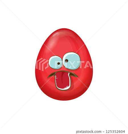 Silly Easter Egg: Cartoon Character with Tongue Out, Amusing Holiday Design for Spring Celebrations and Easter Greetings Silly Easter Egg: Cartoon Character with Tongue Out, Amusing Holiday Design for Spring Celebrations and Easter Greetings 125352604