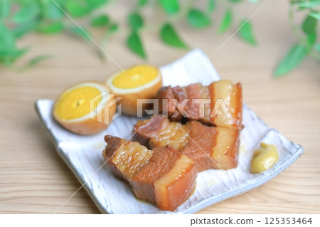 Pork belly boiled 125353464