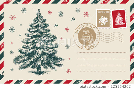 christmas, tree, vector 125354262