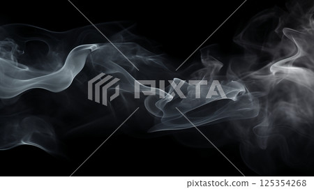 abstract smoke on black background 125354268