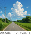 Summer road background 125354651