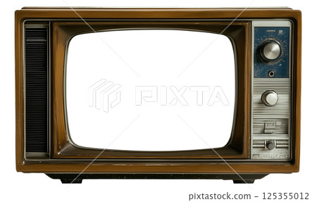 Vintage retro television frame with empty screen for creative design 125355012