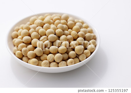 Soybeans on a plate 125355197
