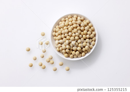 Soybeans on a plate Soybeans on a plate 125355215