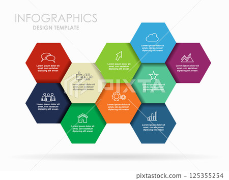 Infographic design template with place for your data. Vector illustration. Infographic design template with place for your data. Vector illustration. 125355254