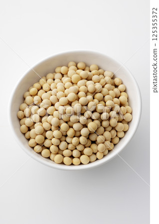 Soybeans from Hokkaido served on a white plate 125355372