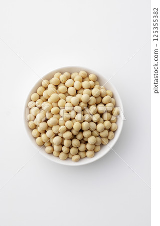 Soybeans from Hokkaido served on a white plate Soybeans from Hokkaido served on a white plate 125355382