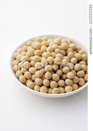Soybeans from Hokkaido served on a white plate Soybeans from Hokkaido served on a white plate 125355383