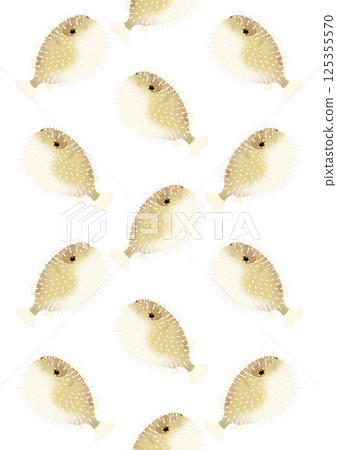 Cute porcupine fish pattern illustration Cute porcupine fish pattern illustration 125355570