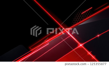 a red and black background with a red light 125355877