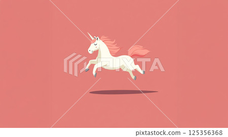 Running unicorn illustration 125356368