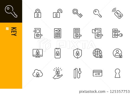 Key line icon 125357753