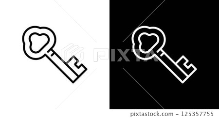 Key line icon Key line icon 125357755