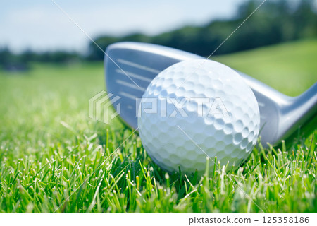 Golf club and ball Golf club and ball 125358186