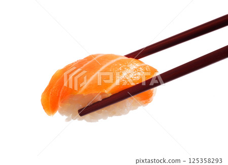 Sushi with chopsticks 125358293